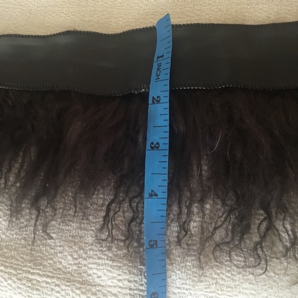 Real Rabbit Fur Wrap / Collar / Belt – Brown Tibetan Style Fur - Picture 8 of 8